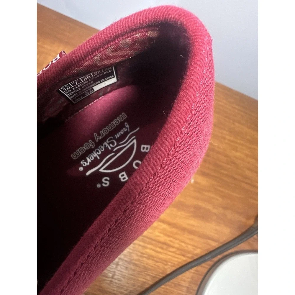Skechers Bobs Flexpadrille Maroon Espadrille Loafer Shoes Womens Sz 10 New